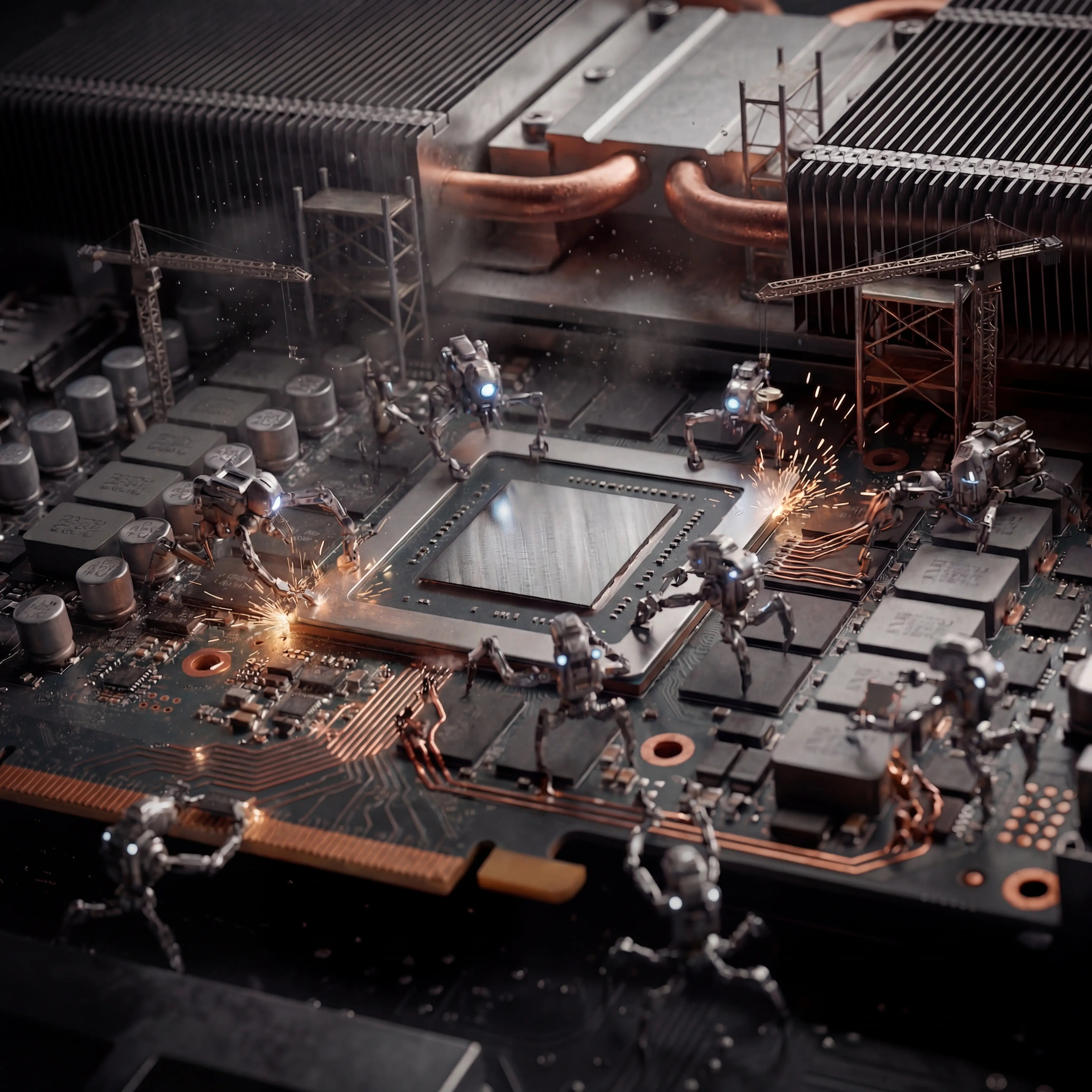 Circuit board and abstract tech patterns